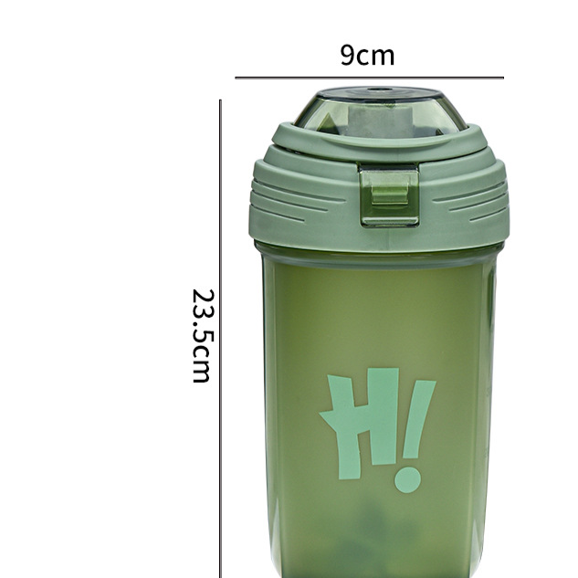 Plastic Shake Cup Leak Proof Fitness Water Bottle